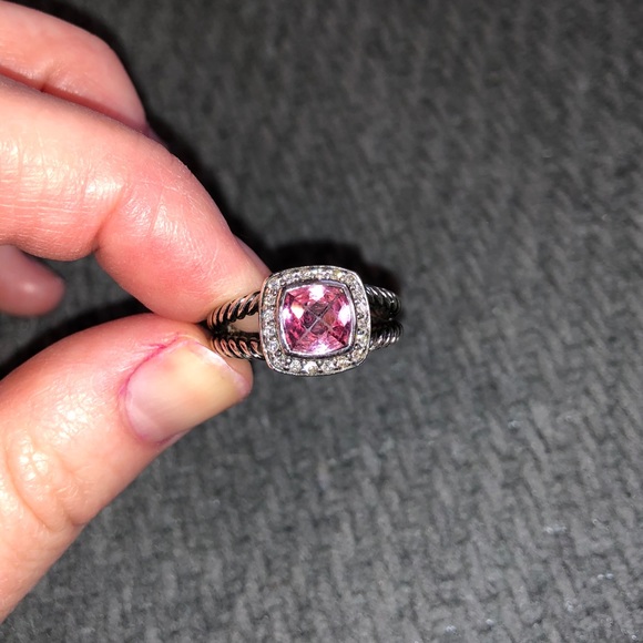 David Yurman Jewelry - David Yurman pink tourmaline petite Albion ring